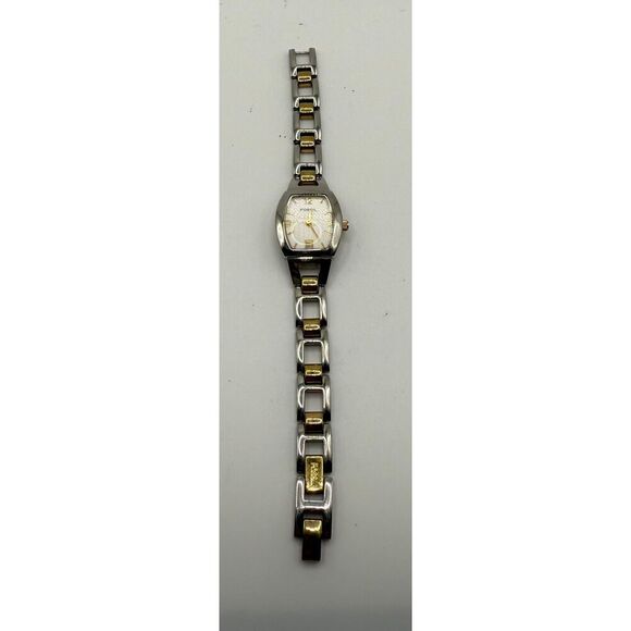 Fossil F2 Silver Tone Oval FaceCase Link Bracelet Band Watch Stainless Steel - Picture 4 of 10